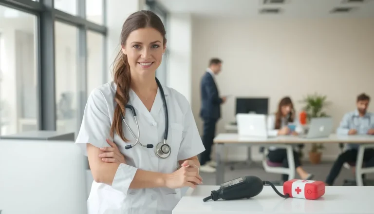 Infirmière en entreprise : missions, formation, salaire et perspectives